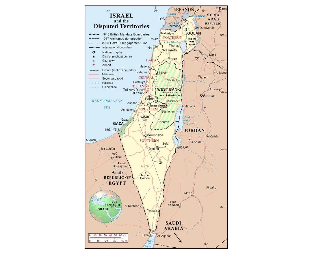 מפה של ישראל, נמלי תעופה