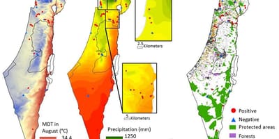 מפה של ישראל האקלים