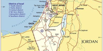 ישראל אזורים מפה
