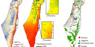 מפה של ישראל האקלים